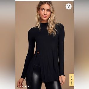Lulus size small tunic length mock neck top